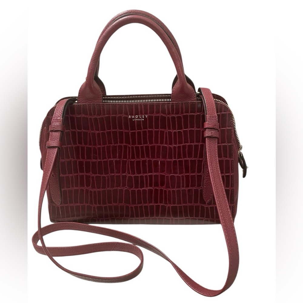 Radley  London Millbank leather grab multiway Merlot bag